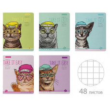 ТЕТРАДЬ 48Л КЛЕТКА "EASY LIFE.КОТЫ" ТЕТРАДЬ 48Л КЛЕТКА "EASY LIFE.КОТЫ"