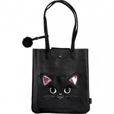 СУМКА-ШОППЕР 32*35*2СМ "BLACK KITTY"