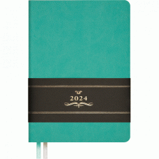 ЕЖЕДНЕВНИК A5 2024 176Л "NOBILE" БИРЮЗОВЫЙ
