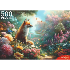 ПАЗЛЫ  500 ЭЛЕМЕНТОВ "ЛИСА В ЦВЕТАХ"