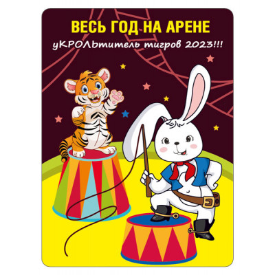 МАГНИТИК ВИНИЛОВЫЙ  "ВЕСЬ ГОД НА АРЕНЕ УКРОТИТЕЛЬ ТИГРОВ 2023"
