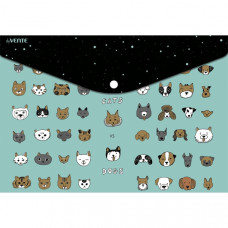 ПАПКА НА КНОПКЕ А4 150МКМ "CATS&DOGS"