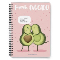 ТЕТРАДЬ 48Л НА ГРЕБНЕ В ТОЧКУ "AVOCADO LOVE. АВОКАДО ЛЮБОВЬ" 