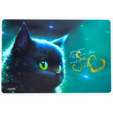 ПОКРЫТИЕ НА СТОЛ А3 "BLACK CAT" ПЛАСТИК 3D 43*29СМ