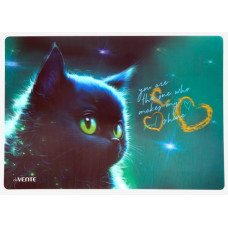 ПОКРЫТИЕ НА СТОЛ А4+ "BLACK CAT" ПЛАСТИК 3D 33*23СМ 