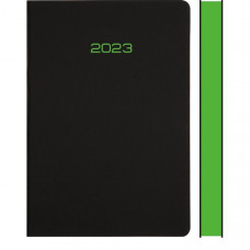 ЕЖЕДНЕВНИК B6 2023 176Л "DUO" ЧЕРНЫЙ С САЛАТОВЫМ 