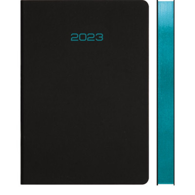 ЕЖЕДНЕВНИК B6 2023 176Л "DUO" ЧЕРНЫЙ С ГОЛУБЫМ