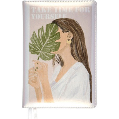ЕЖЕДНЕВНИК A5 deVENTE 160Л 145X205ММ CARINA. TAKE TIME FOR YOURSELF ПЕРЛАМУТРОВЫЙ