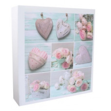 ФОТОАЛЬБОМ 500Ф 10*15 "HEARTS AND FLOWERS" НА КОЛЬЦАХ