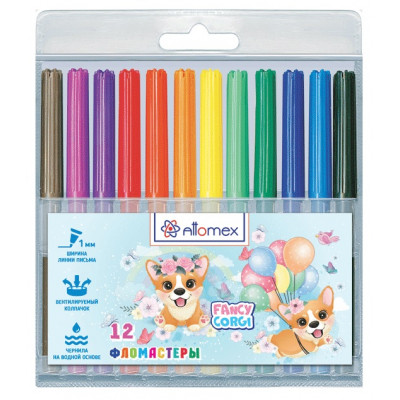 ФЛОМАСТЕРЫ "FANCY CORGI" 12ЦВ
