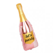 ШАР ВОЗДУШНЫЙ ФОЛЬГИРОВАННЫЙ "ШАМПАНСКОЕ Let`s Party Rose Gold" 