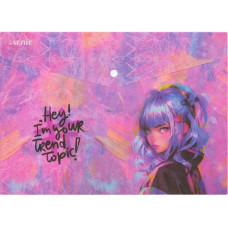 ПАПКА НА КНОПКЕ А4 180МКМ "HEY GIRL"