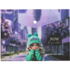 ПАПКА НА КНОПКЕ А5 "PARIS GIRL" 