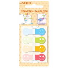 БЛОК ЗАКЛАДКА ПЛАСТИК 15*44ММ  4ДИЗ*20Л "SMILE"