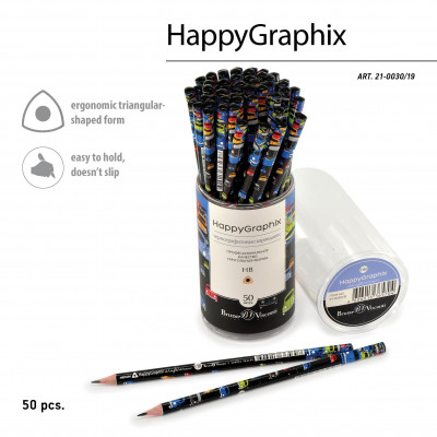 КАРАНДАШ НВ "HAPPYGRAPHIX. ЦВЕТНЫЕ АВТОМОБИЛИ"