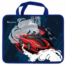 ПАПКА ПОРТФЕЛЬ А4 "RED RIDE'' 33*26*7,5СМ ПЛАСТИКОВАЯ НА МОЛНИИ С РУЧКАМИ