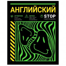 ТЕТРАДЬ 48Л КЛЕТКА "НЕОНОВЫЙ СМАЙЛ. АНГЛИЙСКИЙ ЯЗЫК"