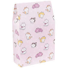 КОРОБКА ПОДАРОЧНАЯ СКЛАДНАЯ 12*5*9СМ "КОТИКИ"