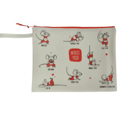 ПАПКА НА МОЛНИИ А4 "MOUSE YOGA" 33*24 СМ