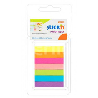 БЛОК ЗАКЛАДКА 10*50ММ 7ЦВ*40Л "STICK`N