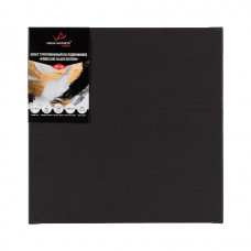 ХОЛСТ НА ПОДРАМНИКЕ 30*30СМ 100% ХЛОПОК МЕЛКОЕ ЗЕРНО "PERESLAVL BLACK EDITION"