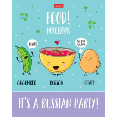ТЕТРАДЬ 40Л КЛЕТКА "FOOD PARTY"