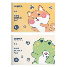 АЛЬБОМ ДЛЯ РИСОВАНИЯ НА СКОБЕ 24 ЛИСТА "CUTE PETS" 
