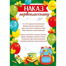 ДИПЛОМ ШКОЛА "НАКАЗ ПЕРВОКЛАССНИКУ!"