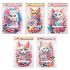 АЛЬБОМ ДЛЯ РИСОВАНИЯ НА ГРЕБНЕ 24 ЛИСТА "SPRING CAT" АЛЬБОМ ДЛЯ РИСОВАНИЯ НА ГРЕБНЕ 24 ЛИСТА "SPRING CAT"