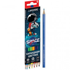 КАРАНДАШИ ЦВЕТНЫЕ "ASTRONAUT" 6 ЦВ