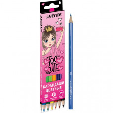 КАРАНДАШИ ЦВЕТНЫЕ "TOO CUTE GIRL" 6 ЦВ КАРАНДАШИ ЦВЕТНЫЕ "TOO CUTE GIRL" 6 ЦВ