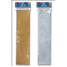 БУМАГА ЦВЕТНАЯ КРЕПИРОВАННАЯ 50*250 СМ "АППЛИКА. METALLIC" 