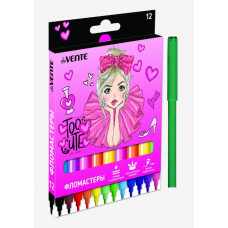 ФЛОМАСТЕРЫ "TOO CUTE GIRL" 12ЦВ