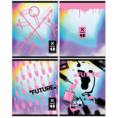 ТЕТРАДЬ 48Л КЛЕТКА "FUTURE PINK"