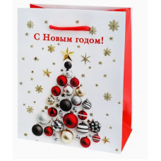 ПАКЕТ ПОДАРОЧНЫЙ НОВОГОДНИЙ 14,5*11,5*6СМ НОВОГОДНЯЯ ЁЛКА