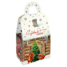 КОРОБКА ДЛЯ УПАКОВКИ ПОДАРКА 23,6*28,6*9СМ "ЗИМНИЕ ЗАБАВЫ"