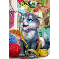 АЛМАЗНАЯ МОЗАИКА 10*15 СМ "МАЛЕНЬКИЙ КОТ ШАЛУНИШКА" 14 ЦВ. АЛМАЗНАЯ МОЗАИКА 10*15 СМ "МАЛЕНЬКИЙ КОТ ШАЛУНИШКА" 14 ЦВ.