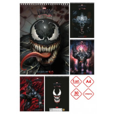 АЛЬБОМ ДЛЯ РИСОВАНИЯ НА ГРЕБНЕ 30 ЛИСТОВ "VENOM ЧЕЛОВЕК ПАУК (MARVEL)" АЛЬБОМ ДЛЯ РИСОВАНИЯ НА ГРЕБНЕ 30 ЛИСТОВ "VENOM ЧЕЛОВЕК ПАУК (MARVEL)"