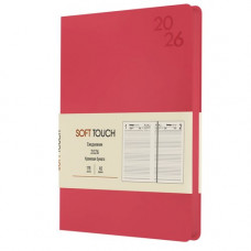 ЕЖЕДНЕВНИК А5 2026 LISTOFF 176Л 145х210ММ SOFT TOUCH ЯГОДНЫЙ