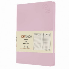 ЕЖЕДНЕВНИК А5 2026 LISTOFF 176Л 145х210ММ SOFT TOUCH РОЗОВЫЙ КВАРЦ
