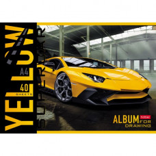АЛЬБОМ ДЛЯ РИСОВАНИЯ НА СКОБЕ А4 40 ЛИСТОВ "YELLOW SUPERCAR" АЛЬБОМ ДЛЯ РИСОВАНИЯ НА СКОБЕ А4 40 ЛИСТОВ "YELLOW SUPERCAR"