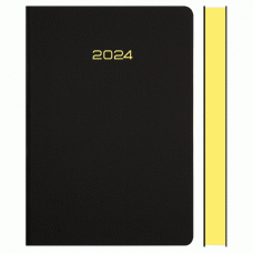ЕЖЕДНЕВНИК A5 2024 176Л "DUO" ЧЕРНЫЙ С ЖЕЛТЫМ