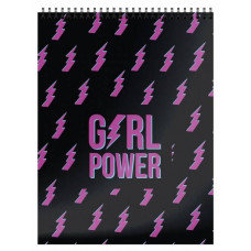 БЛОКНОТ А6 40Л НА ГРЕБНЕ "GIRL POWER"