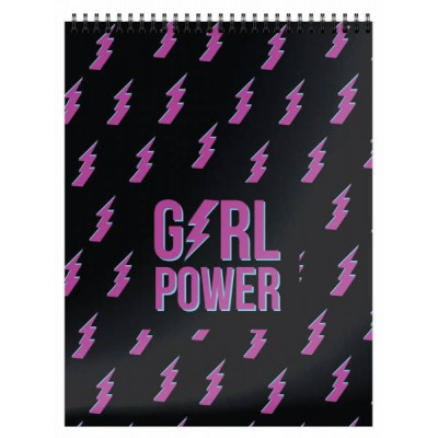 БЛОКНОТ А6 40Л НА ГРЕБНЕ "GIRL POWER"