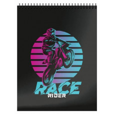 БЛОКНОТ А6 40Л НА ГРЕБНЕ "RACE RIDER"
