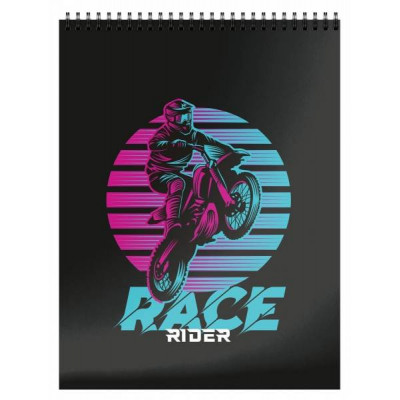 БЛОКНОТ А6 40Л НА ГРЕБНЕ "RACE RIDER"