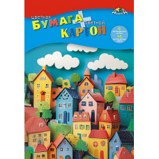 БУМАГА ЦВЕТНАЯ+ КАРТОН "АППЛИКА. НАБОР" 