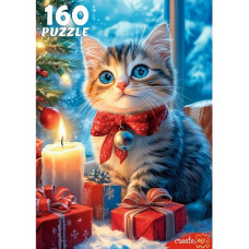 ПАЗЛЫ НОВОГОДНИЕ 160 ЭЛЕМЕНТОВ "РОЖДЕСТВЕНСКИЙ КОТЕНОК" ПАЗЛЫ НОВОГОДНИЕ 160 ЭЛЕМЕНТОВ "РОЖДЕСТВЕНСКИЙ КОТЕНОК"