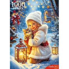ПАЗЛЫ НОВОГОДНИЕ 1000 ЭЛЕМЕНТОВ "ЗИМНЯЯ ПРОГУЛКА"