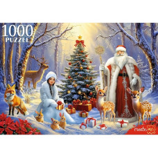 ПАЗЛЫ НОВОГОДНИЕ 1000 ЭЛЕМЕНТОВ "ПРАЗДНИК В ЛЕСУ"